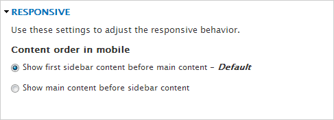 Theme Options for Responsive Behavior